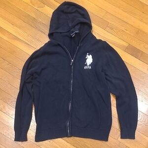 U.S. Polo Assn. Men's Dark Blue Zip-Up Sweater